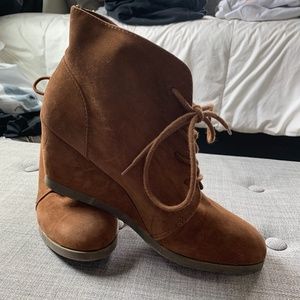 brown booties size 10